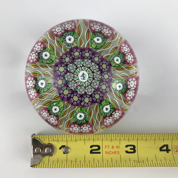 Perthshire 1979 Skier Pine Tree Picture Cane Millefiori Twist PP27? Paperweight - Picture 6 of 16